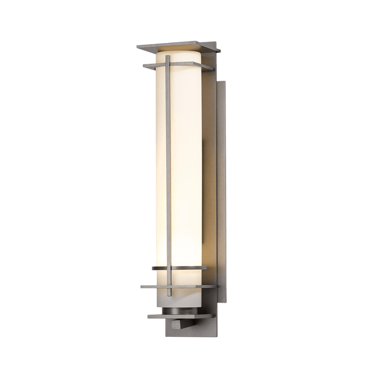 Hubbardton Forge After Hours Outdoor Sconce Outdoor Wall Lights Hubbardton Forge Coastal Burnished Steel Opal Glass (GG)