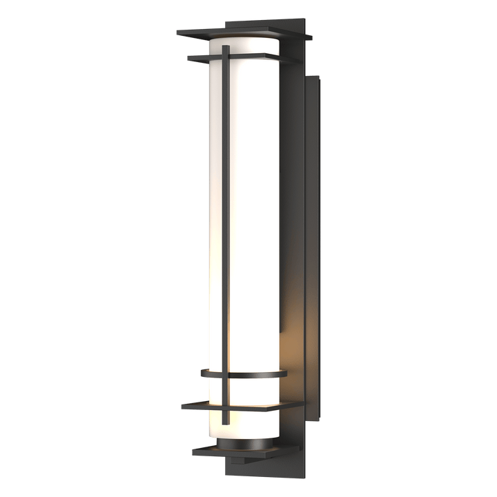 Hubbardton Forge After Hours Outdoor Sconce Outdoor Wall Lights Hubbardton Forge Coastal Black Opal Glass (GG)