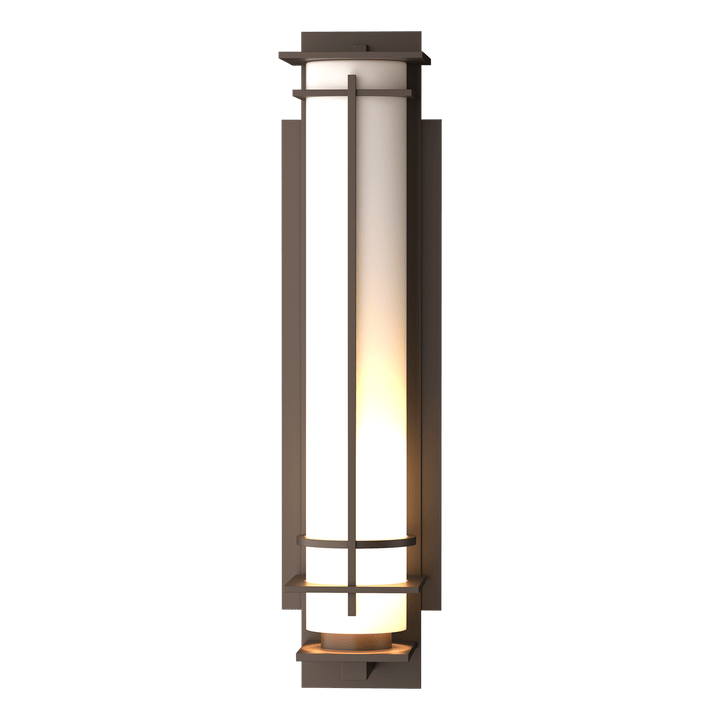 Hubbardton Forge After Hours Large Outdoor Sconce Outdoor Wall Lights Hubbardton Forge Coastal Bronze Opal Glass (GG)