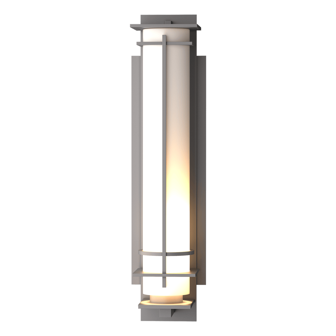 Hubbardton Forge After Hours Large Outdoor Sconce Outdoor Wall Lights Hubbardton Forge Coastal Burnished Steel Opal Glass (GG)