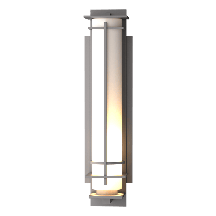 Hubbardton Forge After Hours Large Outdoor Sconce Outdoor Wall Lights Hubbardton Forge Coastal Burnished Steel Opal Glass (GG)