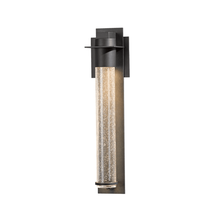Hubbardton Forge Airis Small Dark Sky Friendly Outdoor Sconce Outdoor Wall Lights Hubbardton Forge Coastal Natural Iron Seeded Clear Glass (II)