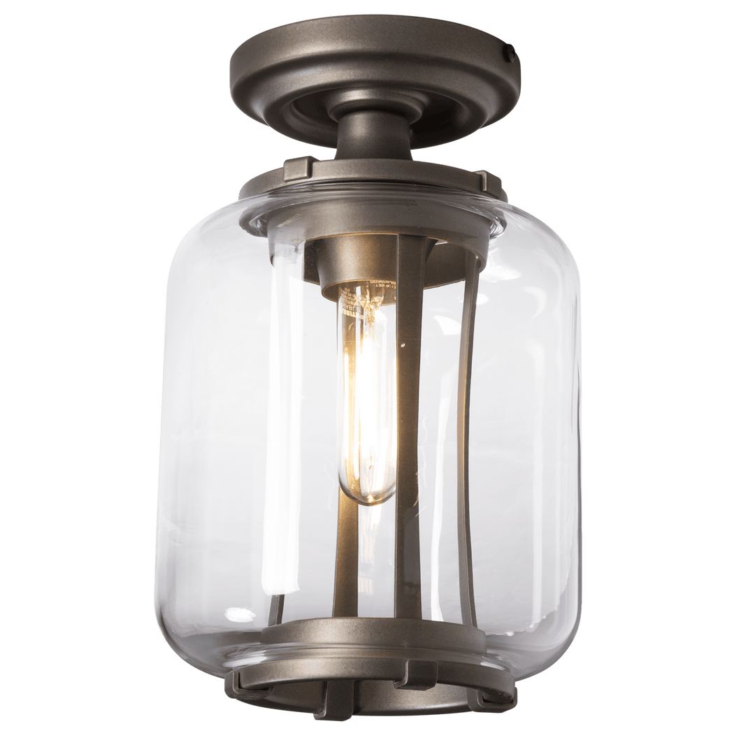 Hubbardton Forge Fairwinds Outdoor Semi-Flush Outdoor Wall Lights Hubbardton Forge Coastal Oil Rubbed Bronze Clear Glass (ZM)