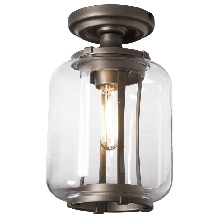 Hubbardton Forge Fairwinds Outdoor Semi-Flush Outdoor Wall Lights Hubbardton Forge Coastal Oil Rubbed Bronze Clear Glass (ZM)
