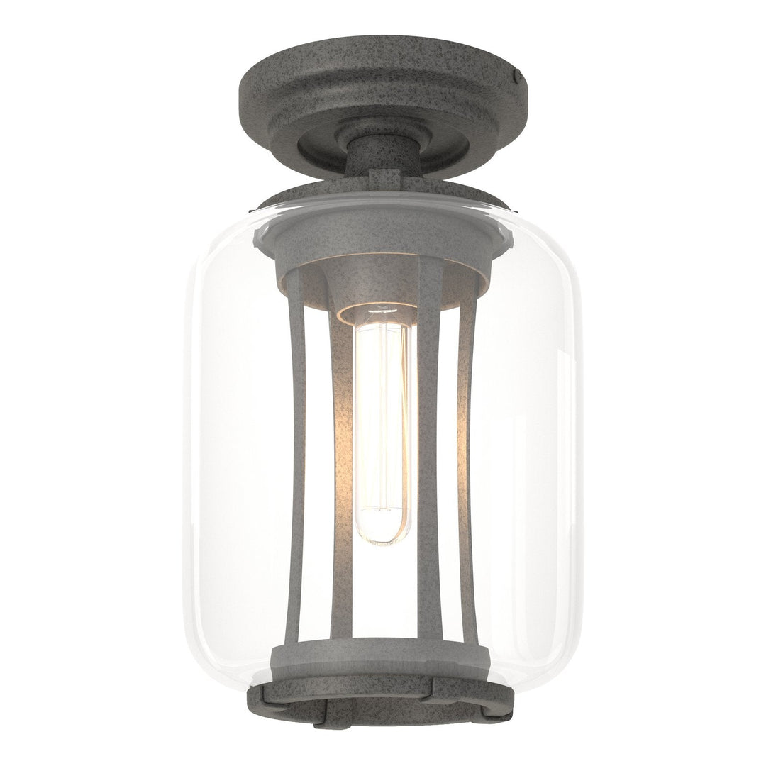 Hubbardton Forge Fairwinds Outdoor Semi-Flush Outdoor Wall Lights Hubbardton Forge Coastal Natural Iron Clear Glass (ZM)