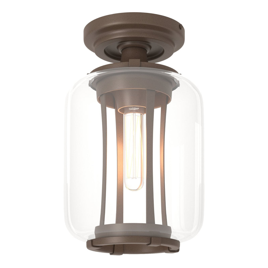 Hubbardton Forge Fairwinds Outdoor Semi-Flush Outdoor Wall Lights Hubbardton Forge Coastal Bronze Clear Glass (ZM)