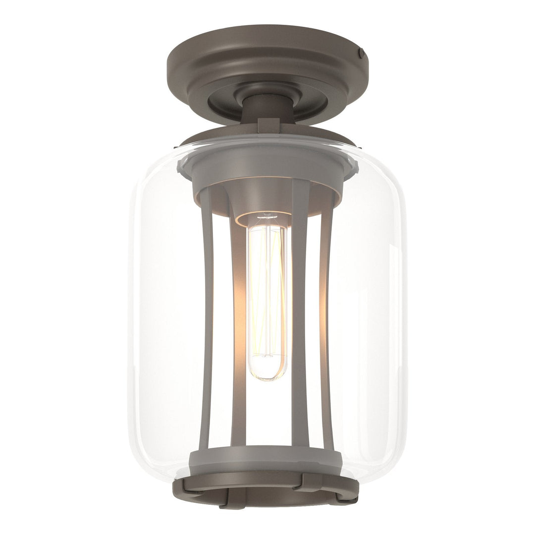 Hubbardton Forge Fairwinds Outdoor Semi-Flush Outdoor Wall Lights Hubbardton Forge Coastal Dark Smoke Clear Glass (ZM)