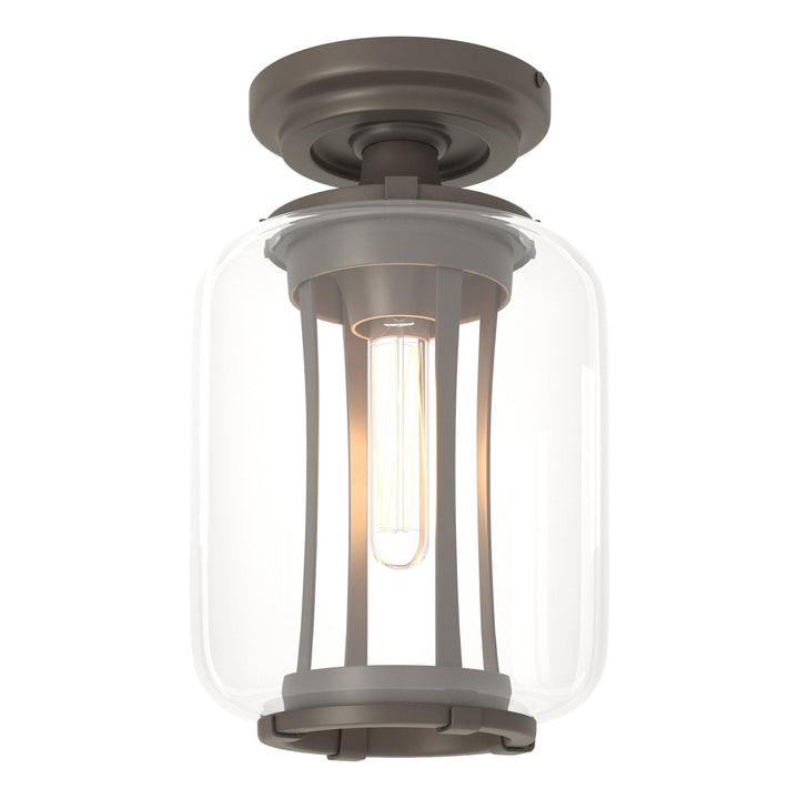 Hubbardton Forge Fairwinds Outdoor Semi-Flush Outdoor Wall Lights Hubbardton Forge Coastal Dark Smoke Clear Glass (ZM)