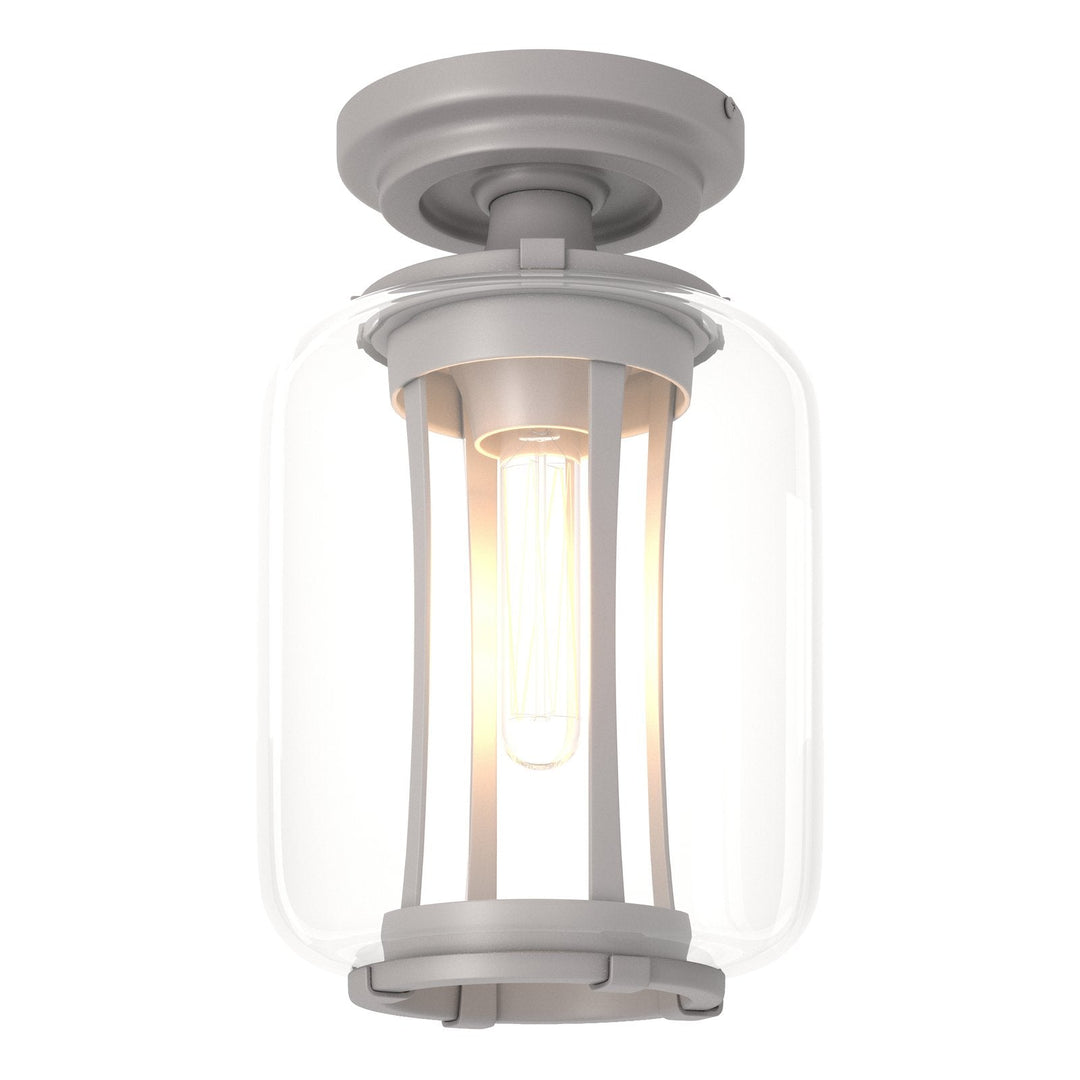 Hubbardton Forge Fairwinds Outdoor Semi-Flush Outdoor Wall Lights Hubbardton Forge Coastal Burnished Steel Clear Glass (ZM)