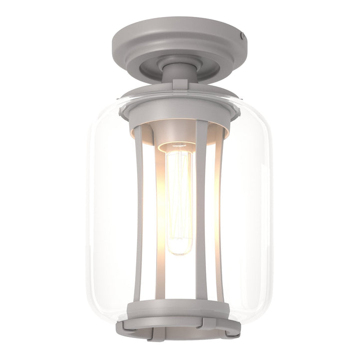 Hubbardton Forge Fairwinds Outdoor Semi-Flush Outdoor Wall Lights Hubbardton Forge Coastal Burnished Steel Clear Glass (ZM)