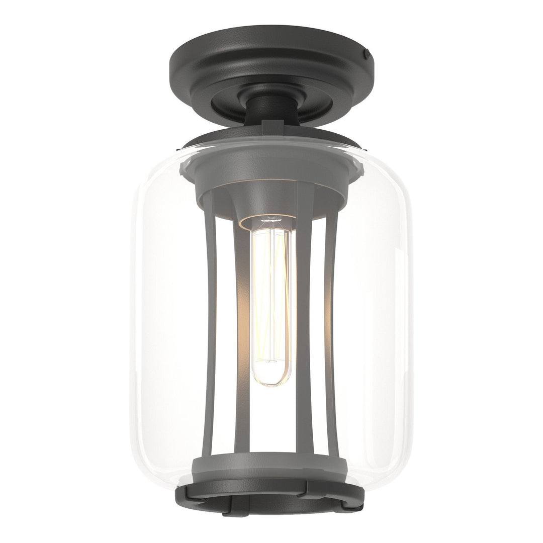 Hubbardton Forge Fairwinds Outdoor Semi-Flush Outdoor Wall Lights Hubbardton Forge Coastal Black Clear Glass (ZM)