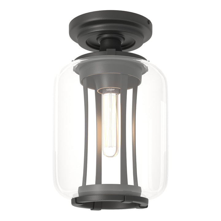 Hubbardton Forge Fairwinds Outdoor Semi-Flush Outdoor Wall Lights Hubbardton Forge Coastal Black Clear Glass (ZM)
