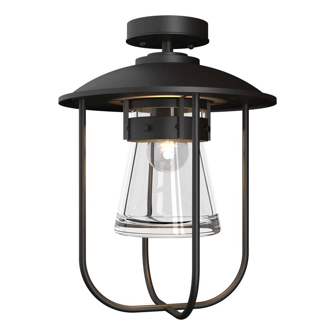 Hubbardton Forge Erlenmeyer Outdoor Semi-Flush Outdoor Wall Lights Hubbardton Forge Coastal Oil Rubbed Bronze Clear Glass (ZM)
