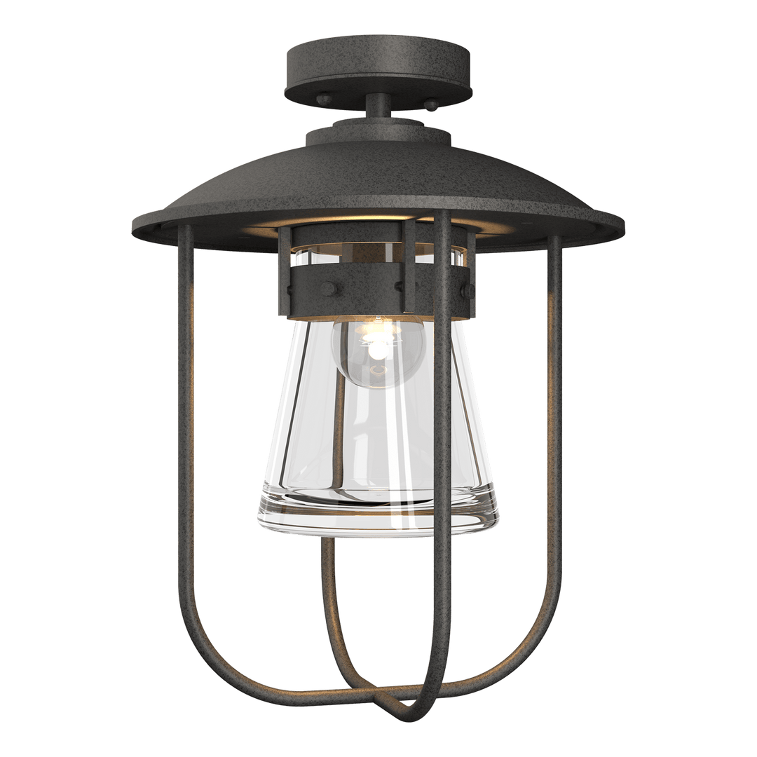 Hubbardton Forge Erlenmeyer Outdoor Semi-Flush Outdoor Wall Lights Hubbardton Forge Coastal Natural Iron Clear Glass (ZM)