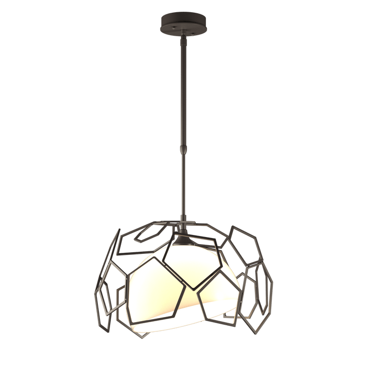 Hubbardton Forge Umbra Outdoor Pendant Outdoor Hanging Lights Hubbardton Forge Coastal Dark Smoke Opal Glass (GG)