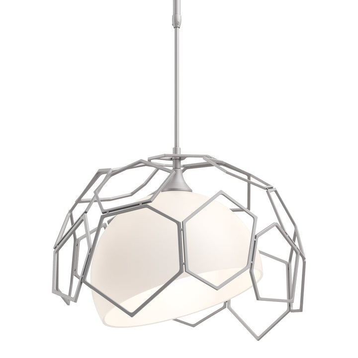 Hubbardton Forge Umbra Outdoor Pendant Outdoor Hanging Lights Hubbardton Forge Coastal Burnished Steel Opal Glass (GG)