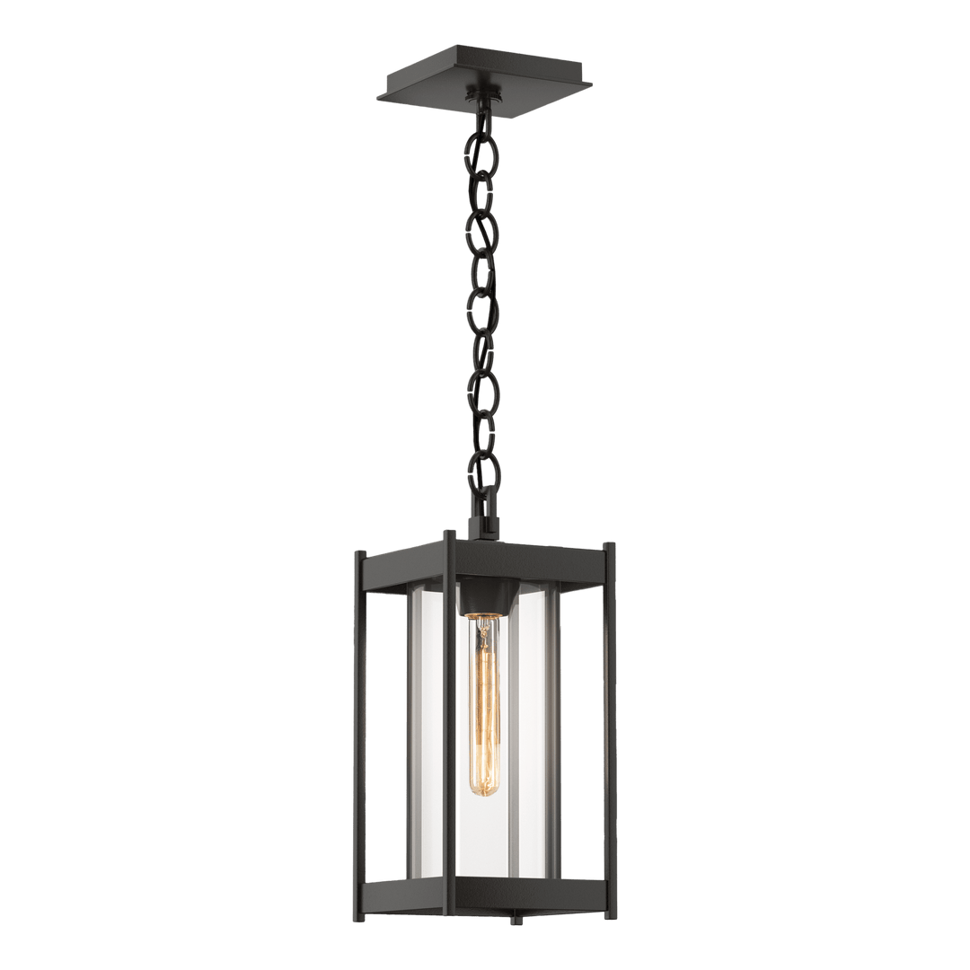 Hubbardton Forge Cela Medium Outdoor Lantern Outdoor Wall Lights Hubbardton Forge Coastal Oil Rubbed Bronze Clear Glass (ZM)