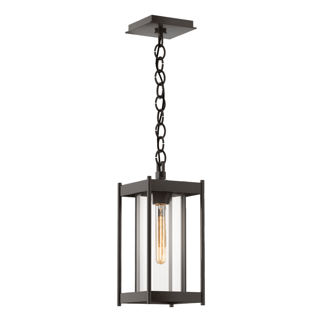 Hubbardton Forge Cela Medium Outdoor Lantern Outdoor Wall Lights Hubbardton Forge Coastal Bronze Clear Glass (ZM)
