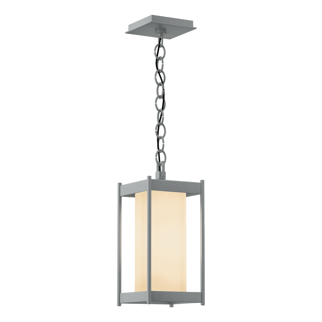 Hubbardton Forge Cela Medium Outdoor Lantern Outdoor Wall Lights Hubbardton Forge Coastal Burnished Steel Opal Glass (GG)