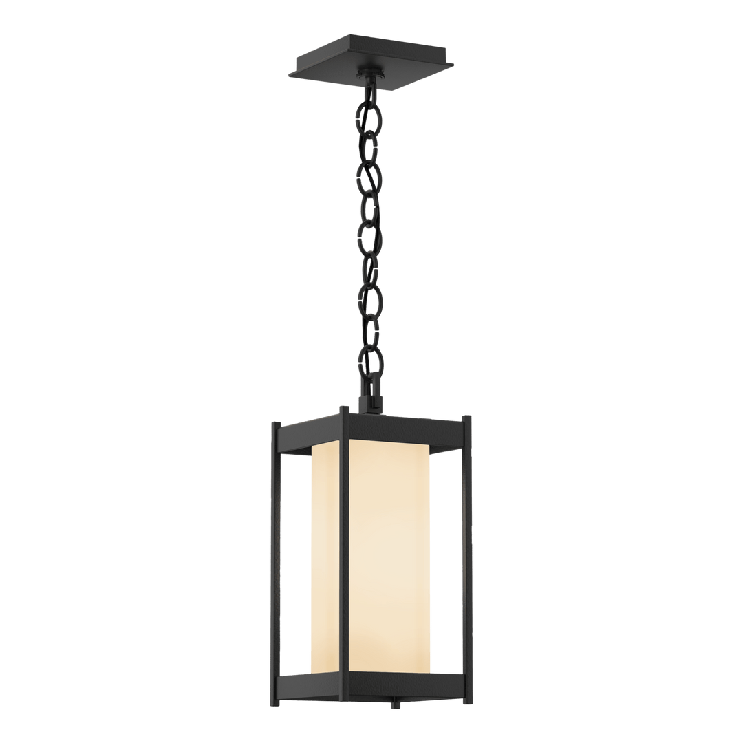 Hubbardton Forge Cela Medium Outdoor Lantern Outdoor Wall Lights Hubbardton Forge Coastal Black Opal Glass (GG)