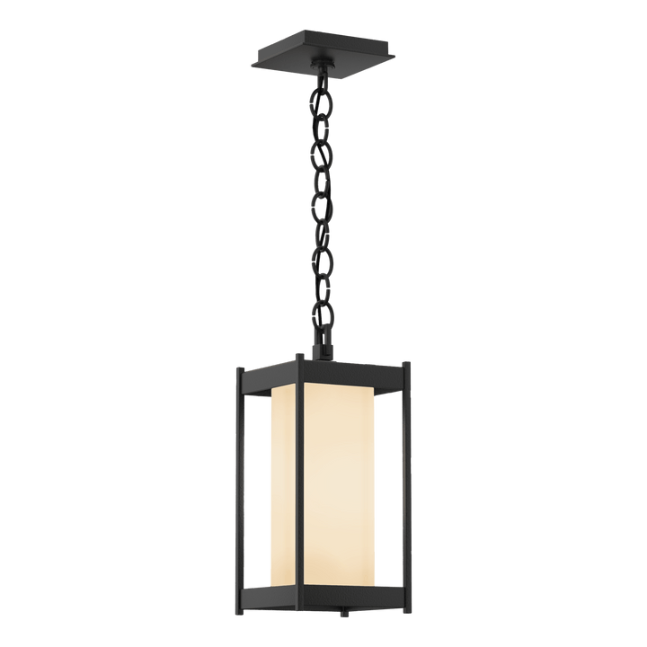 Hubbardton Forge Cela Medium Outdoor Lantern Outdoor Wall Lights Hubbardton Forge Coastal Black Opal Glass (GG)