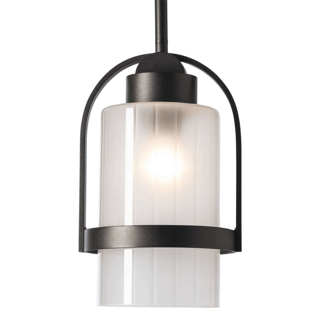 Hubbardton Forge Alcove Outdoor Pendant Outdoor Hanging Lights Hubbardton Forge Coastal Oil Rubbed Bronze Frosted Glass (FD)