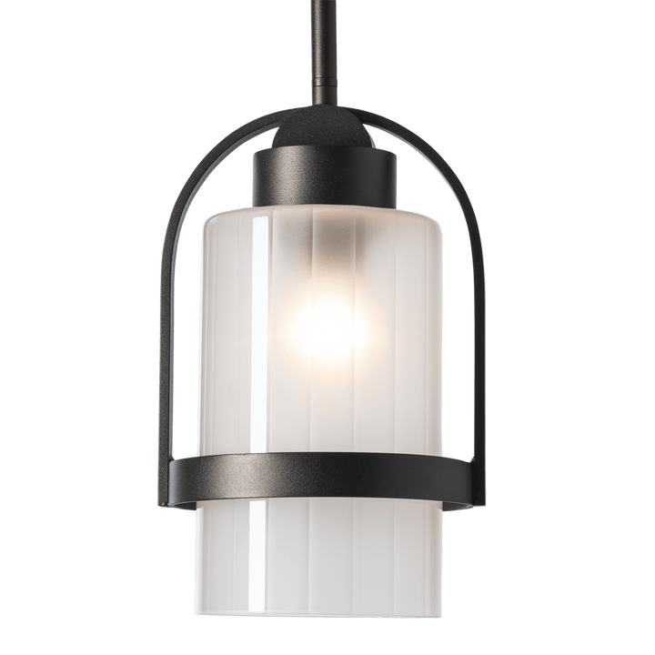 Hubbardton Forge Alcove Outdoor Pendant Outdoor Hanging Lights Hubbardton Forge Coastal Oil Rubbed Bronze Frosted Glass (FD)