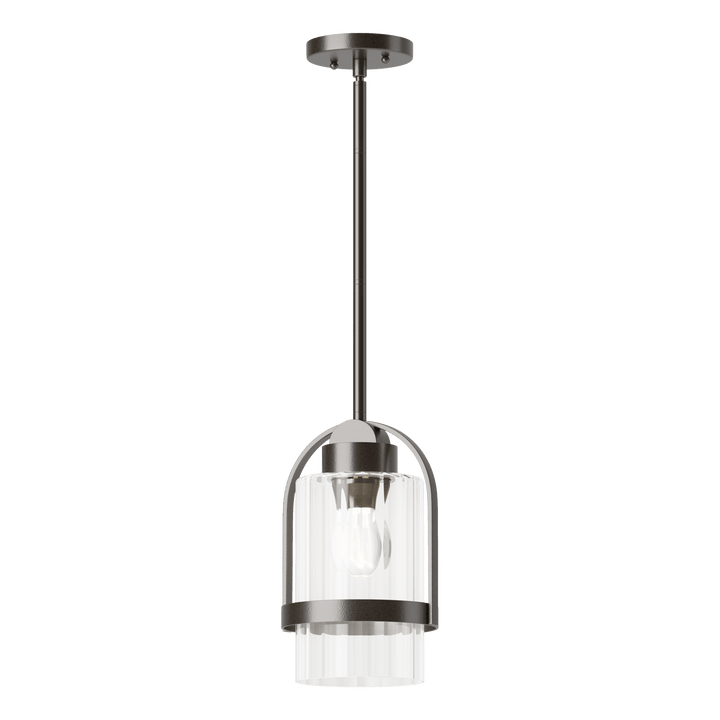 Hubbardton Forge Alcove Outdoor Pendant Outdoor Hanging Lights Hubbardton Forge Coastal Oil Rubbed Bronze Clear Glass (ZM)