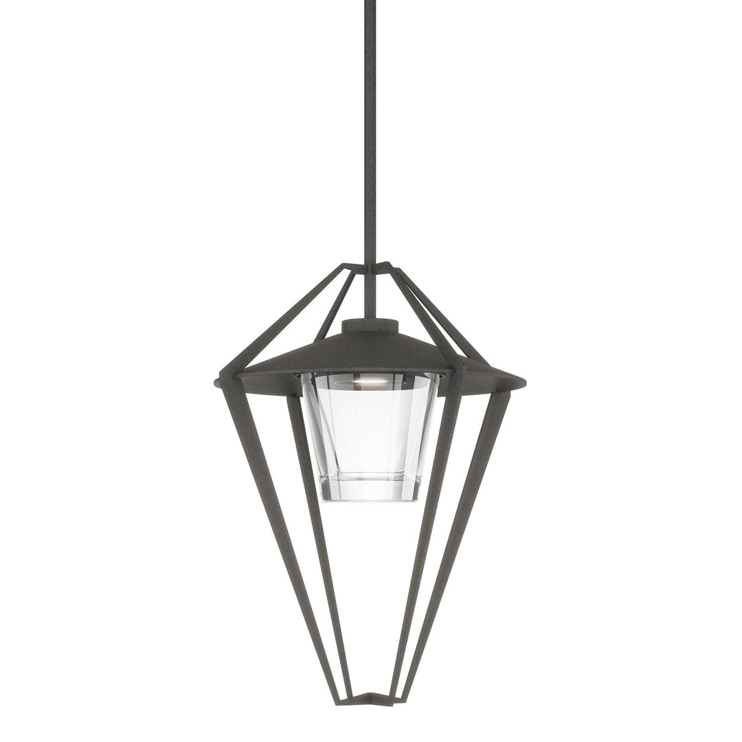 Hubbardton Forge Stellar Large Outdoor Pendant/Semi-Flush Outdoor Hanging Lights Hubbardton Forge Coastal Natural Iron Clear Glass (ZM)