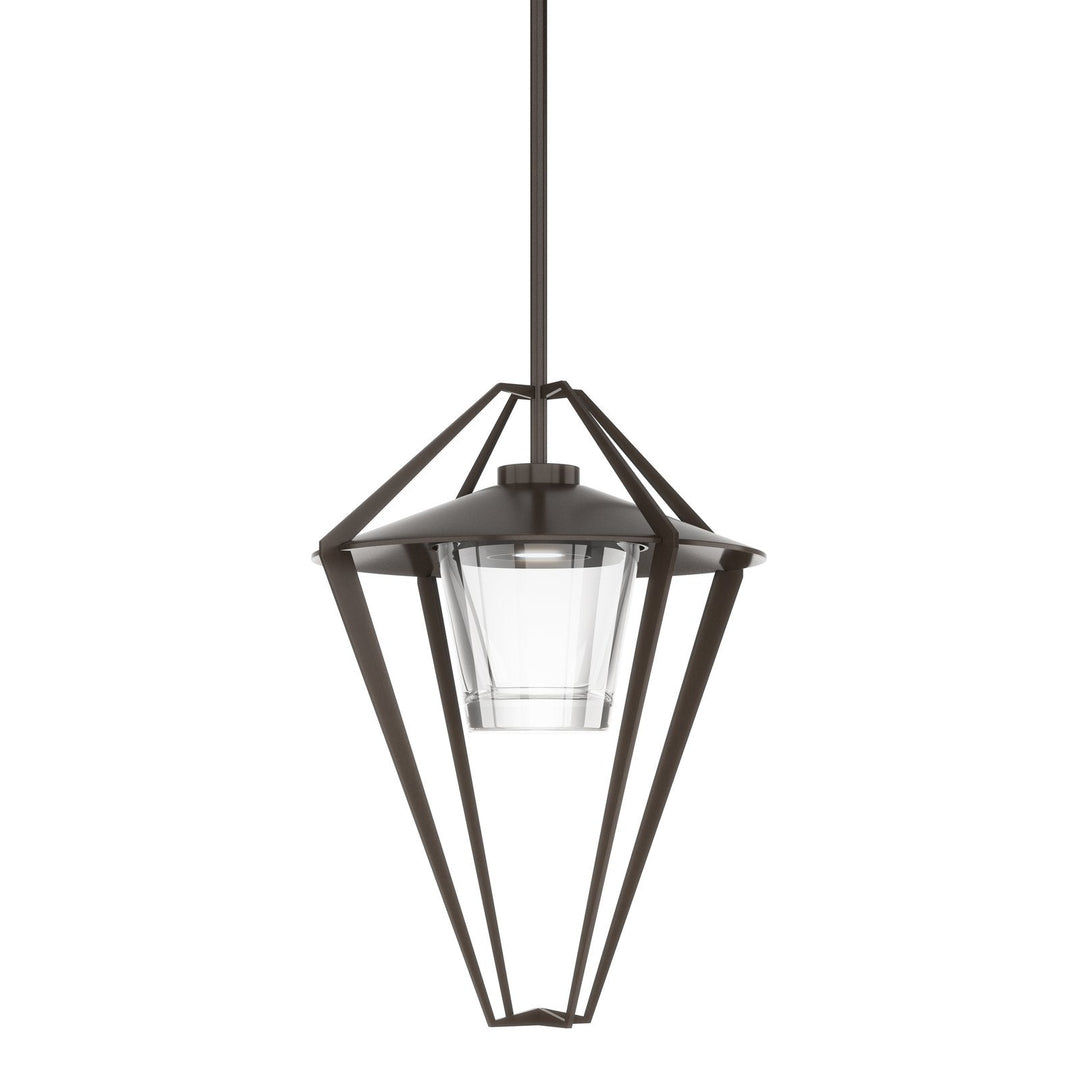 Hubbardton Forge Stellar Large Outdoor Pendant/Semi-Flush Outdoor Hanging Lights Hubbardton Forge Coastal Bronze Clear Glass (ZM)