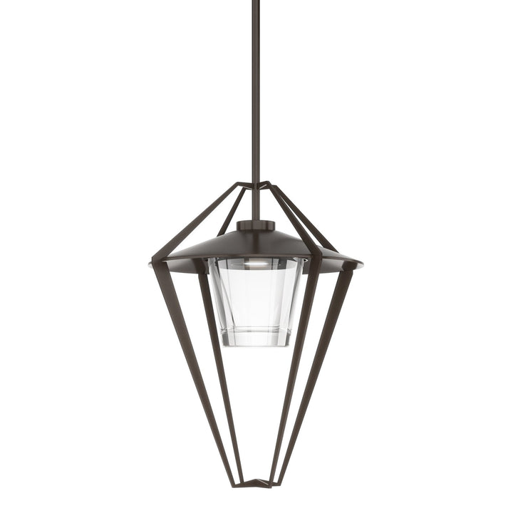 Hubbardton Forge Stellar Large Outdoor Pendant/Semi-Flush Outdoor Hanging Lights Hubbardton Forge Coastal Bronze Clear Glass (ZM)
