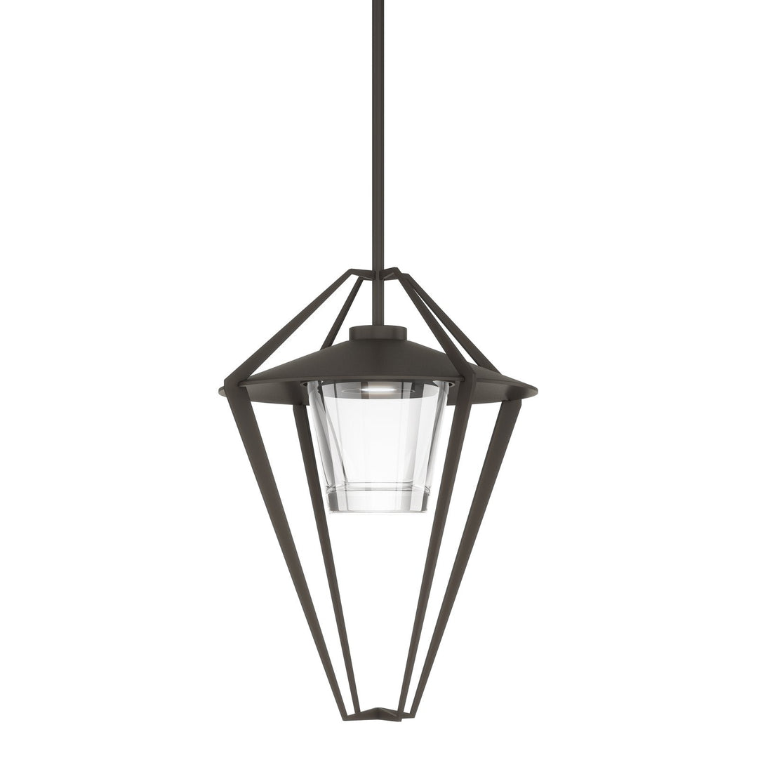 Hubbardton Forge Stellar Large Outdoor Pendant/Semi-Flush Outdoor Hanging Lights Hubbardton Forge Coastal Dark Smoke Clear Glass (ZM)