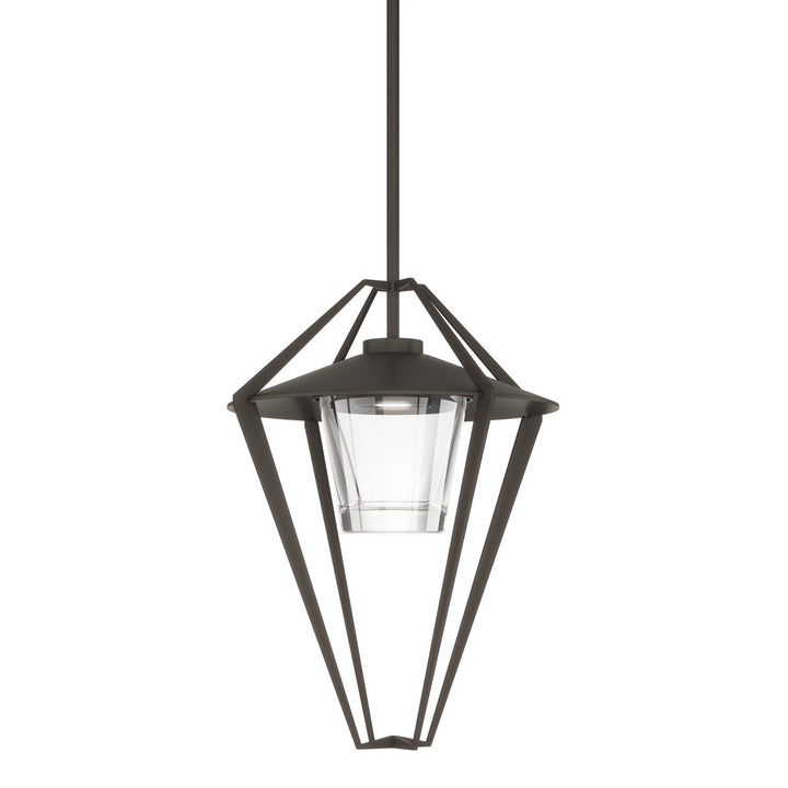 Hubbardton Forge Stellar Large Outdoor Pendant/Semi-Flush Outdoor Hanging Lights Hubbardton Forge Coastal Dark Smoke Clear Glass (ZM)