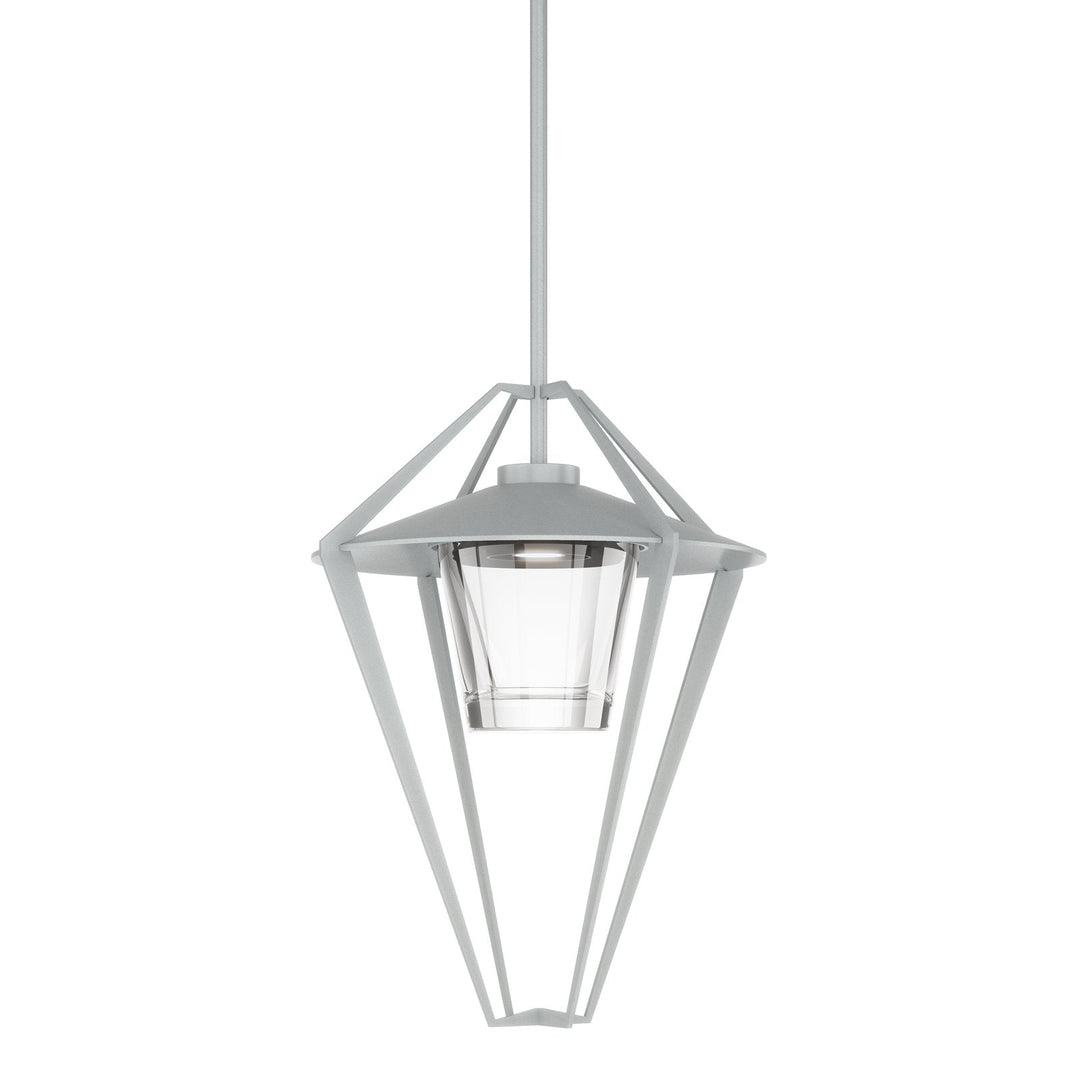 Hubbardton Forge Stellar Large Outdoor Pendant/Semi-Flush Outdoor Hanging Lights Hubbardton Forge Coastal Burnished Steel Clear Glass (ZM)