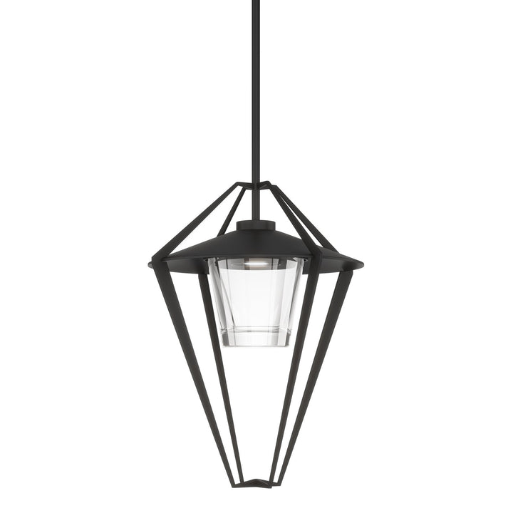 Hubbardton Forge Stellar Large Outdoor Pendant/Semi-Flush Outdoor Hanging Lights Hubbardton Forge Coastal Black Clear Glass (ZM)