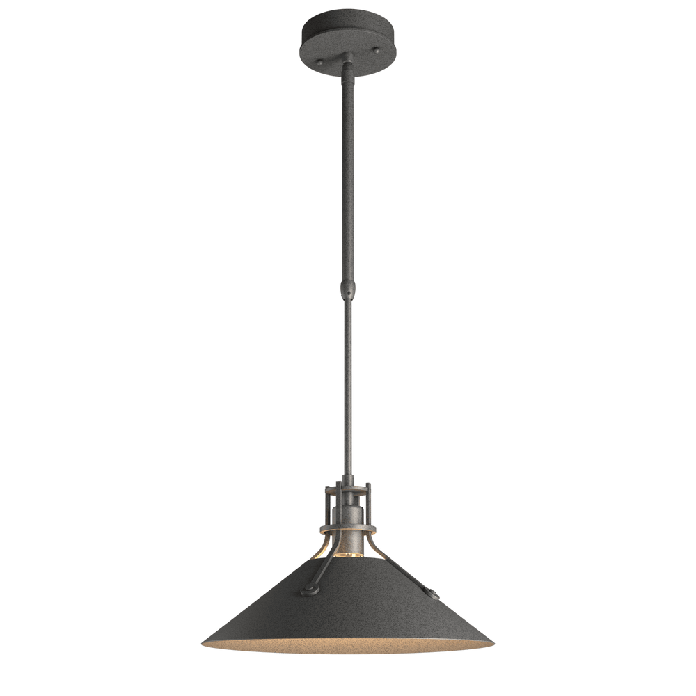 Hubbardton Forge Henry Outdoor Pendant Medium Outdoor Hanging Lights Hubbardton Forge Coastal Natural Iron