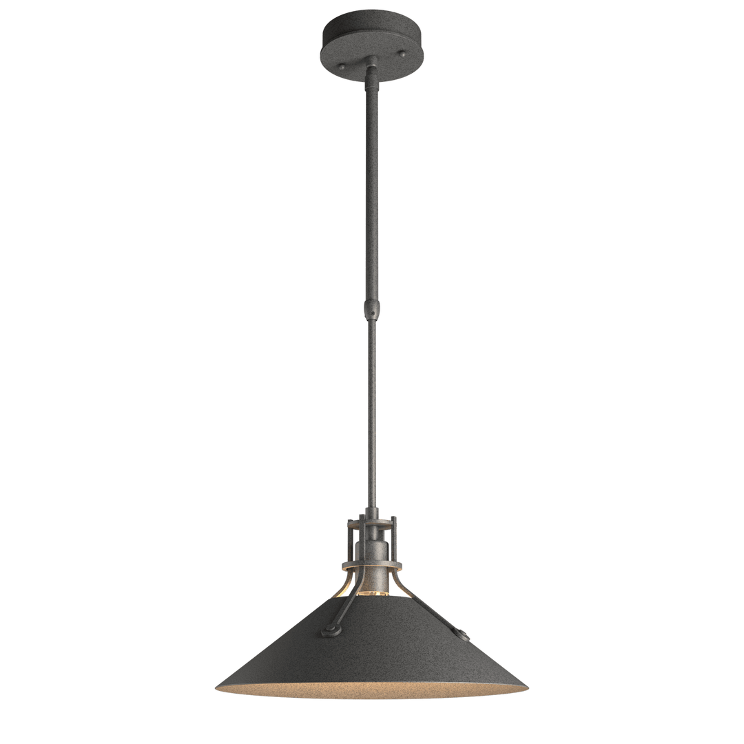 Hubbardton Forge Henry Outdoor Pendant Medium Outdoor Hanging Lights Hubbardton Forge Coastal Natural Iron