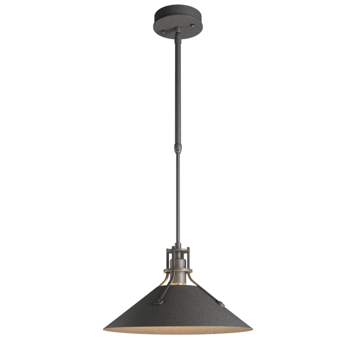 Hubbardton Forge Henry Outdoor Pendant Medium Outdoor Hanging Lights Hubbardton Forge Coastal Natural Iron