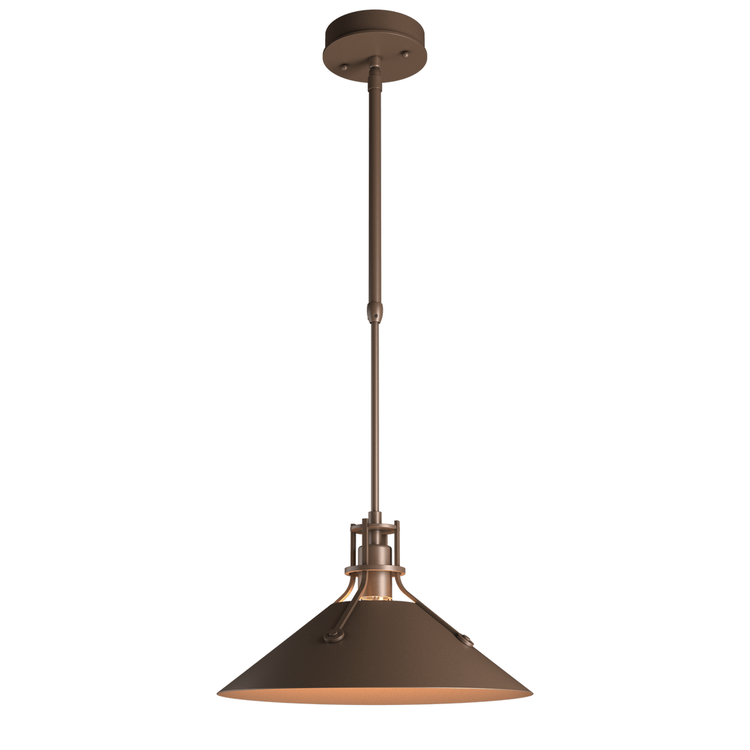Hubbardton Forge Henry Outdoor Pendant Medium Outdoor Hanging Lights Hubbardton Forge Coastal Bronze