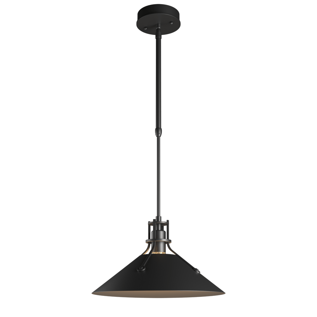 Hubbardton Forge Henry Outdoor Pendant Medium Outdoor Hanging Lights Hubbardton Forge Coastal Black