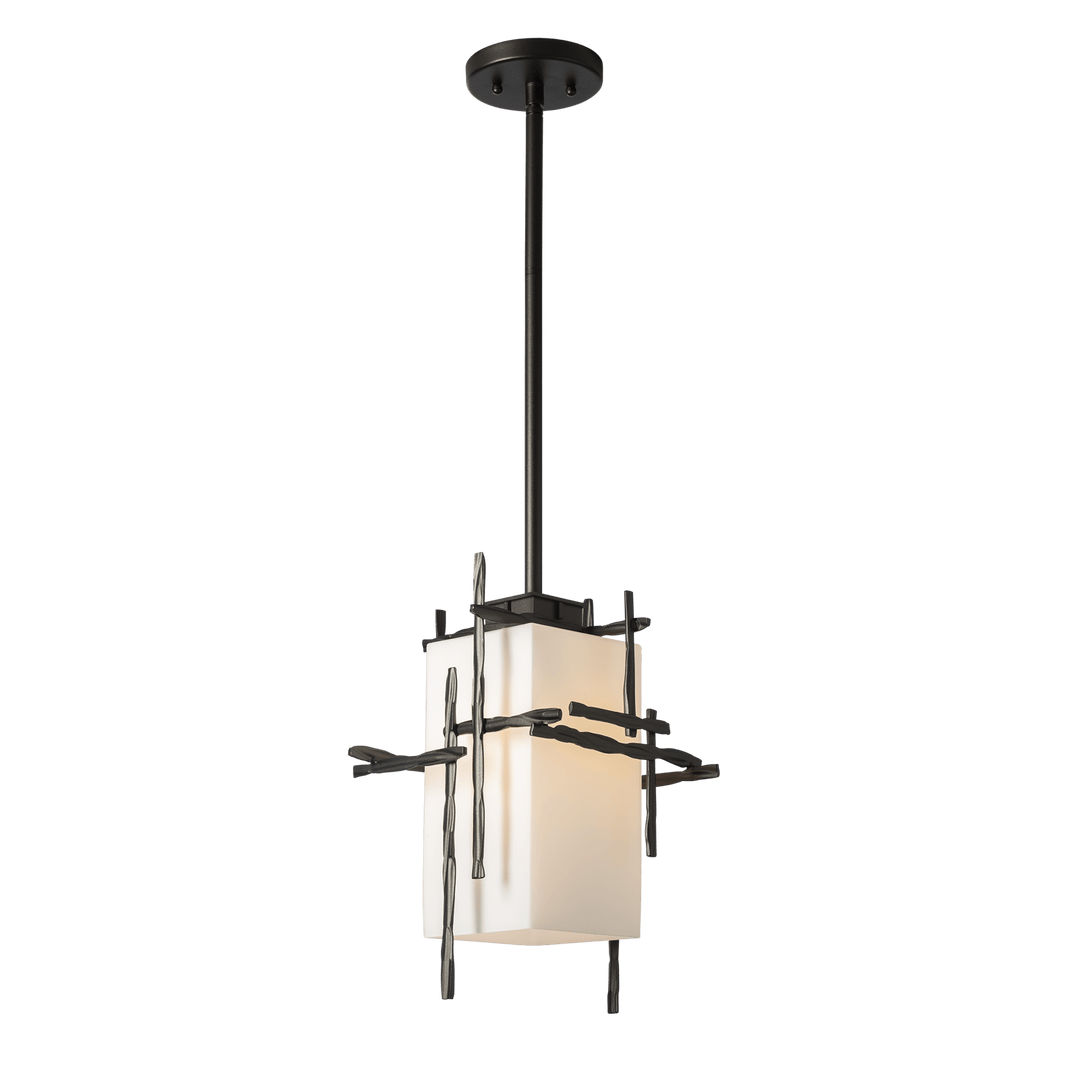 Hubbardton Forge Tura Outdoor Pendant Outdoor Hanging Lights Hubbardton Forge Coastal Oil Rubbed Bronze Opal Glass (GG)