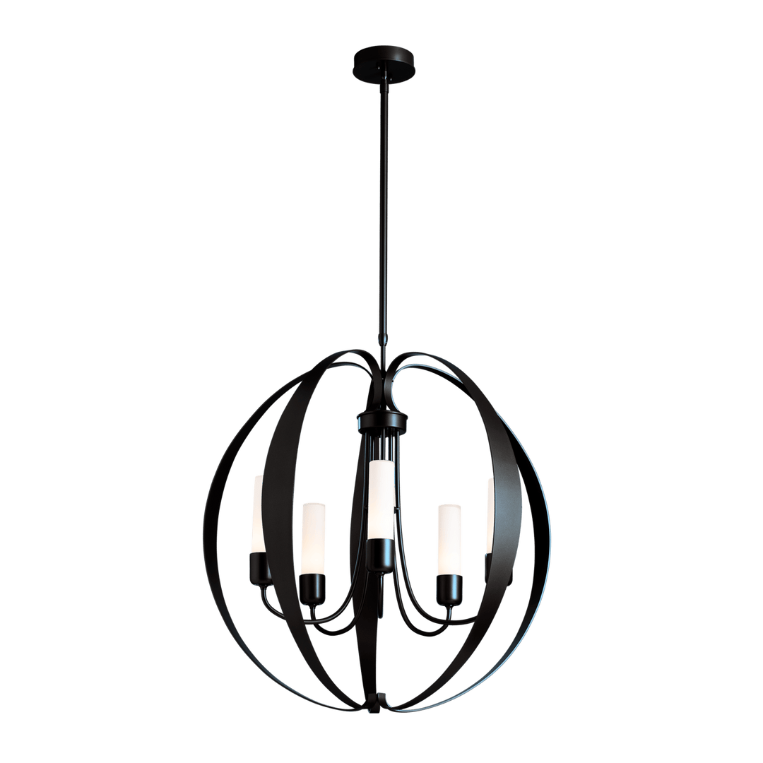Hubbardton Forge Pomme Outdoor Pendant Outdoor Hanging Lights Hubbardton Forge Coastal Black Opal Glass (GG)