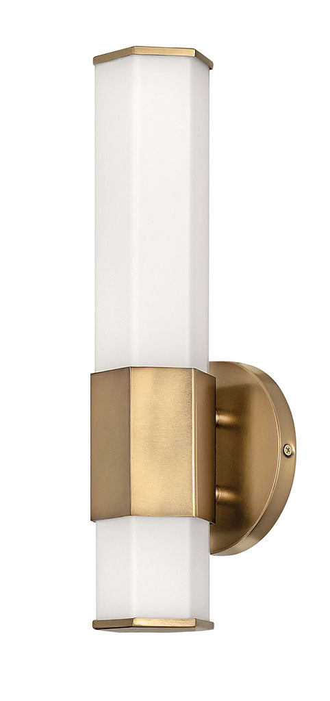 Hinkley Facet Bath Bar Vanity Lights Hinkley Heritage Brass 4.0x5.0x14.0