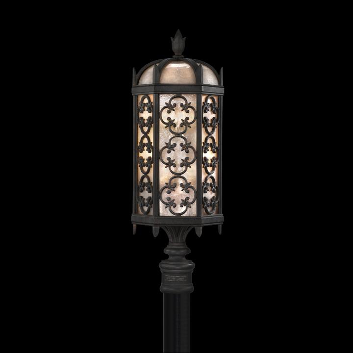 Fine Art Costa del Sol Outdoor Post Mount Pier & Post Mount Lights Fine Art Handcrafted Lighting