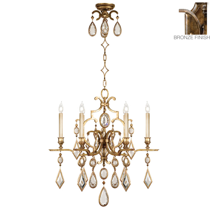 Fine Art Handcrafted Lighting Encased Gems Chandelier