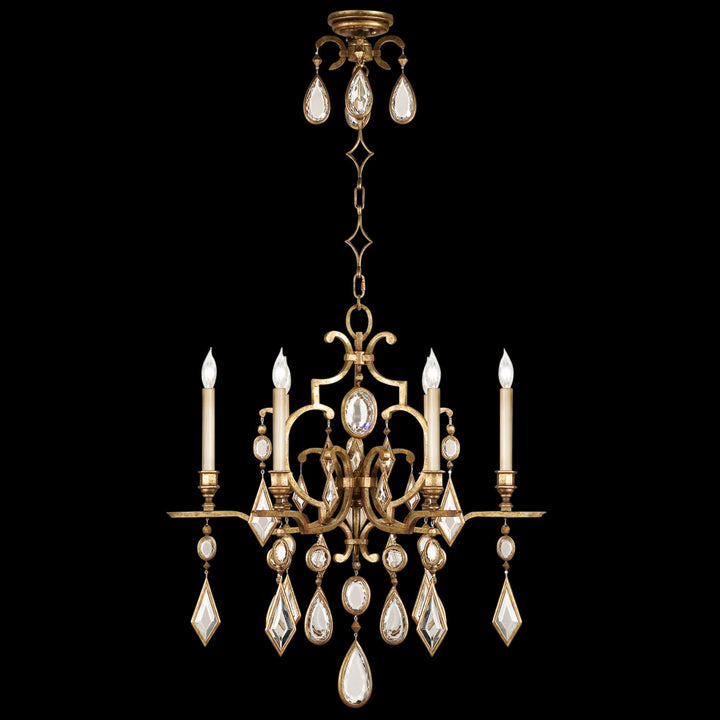 Fine Art Handcrafted Lighting Encased Gems Chandelier