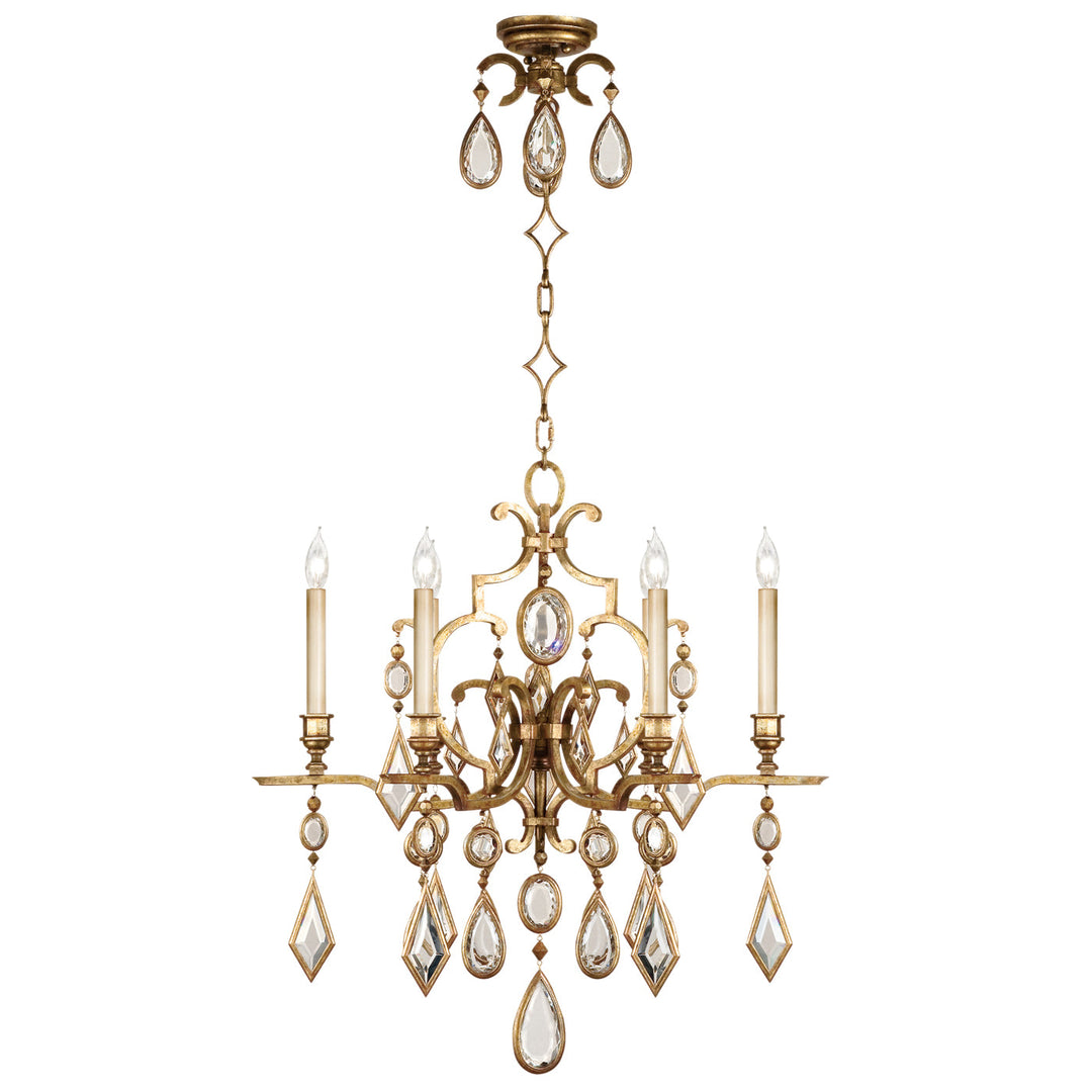 Fine Art Handcrafted Lighting Encased Gems Chandelier