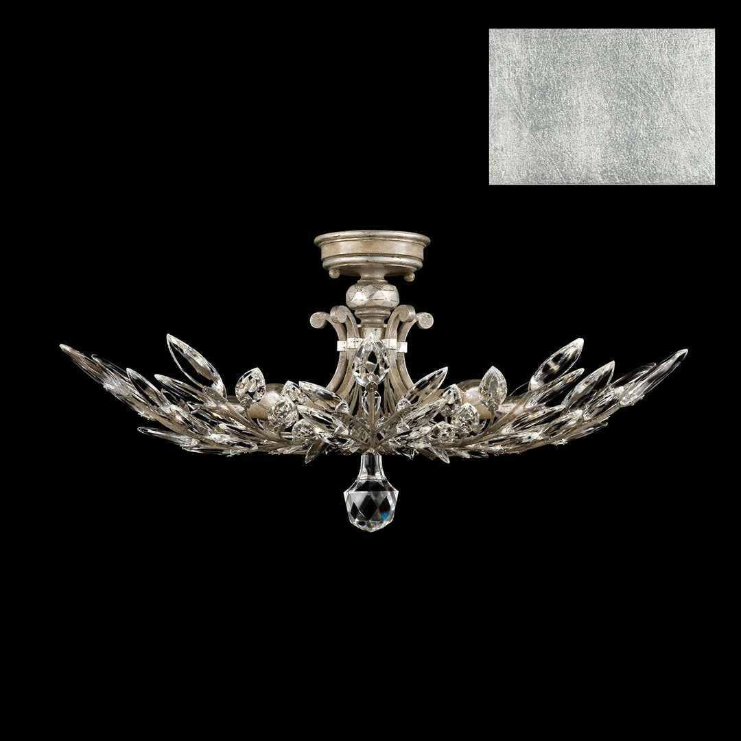 Fine Art Handcrafted Lighting Crystal Laurel Semi-Flush Mount