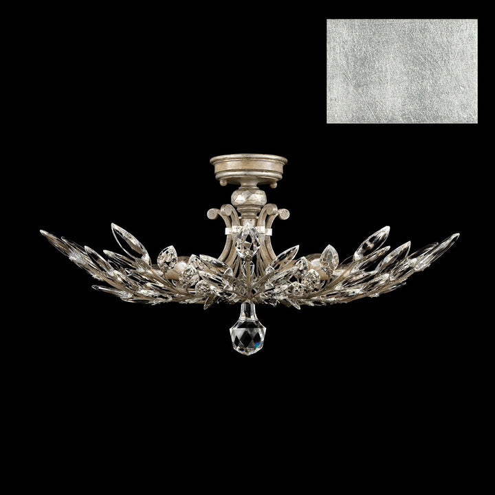 Fine Art Handcrafted Lighting Crystal Laurel Semi-Flush Mount