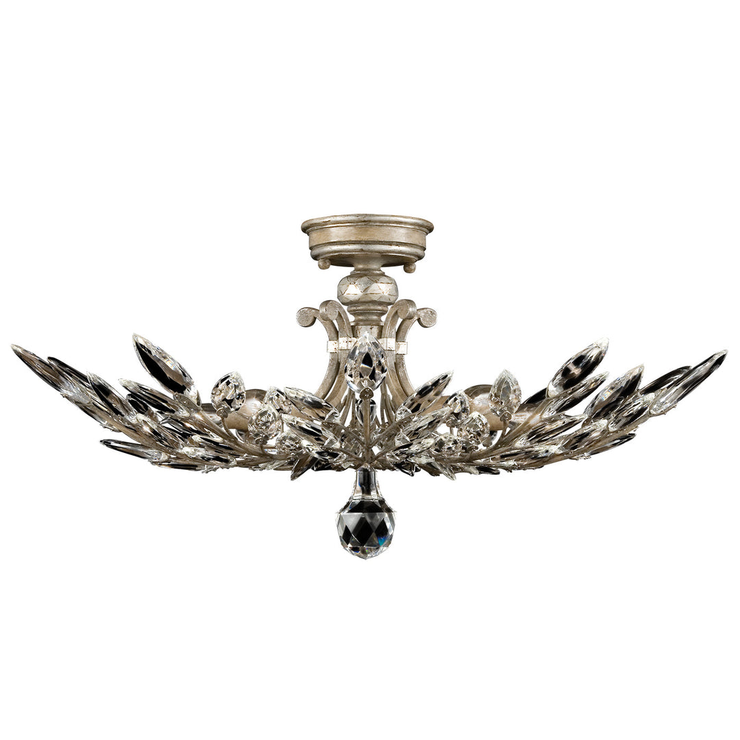 Fine Art Handcrafted Lighting Crystal Laurel Semi-Flush Mount
